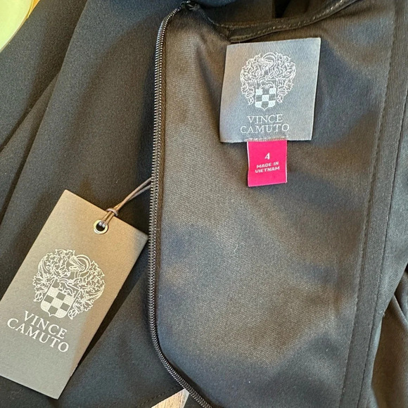 NWT VINCE CAMUTO | Black Off The Shoulder Dress 4 - Picture 6 of 14